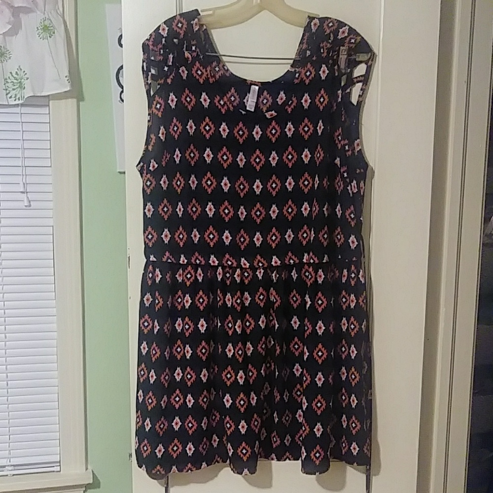 Black and pink dress